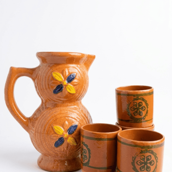 Glazed Jug Glass Set