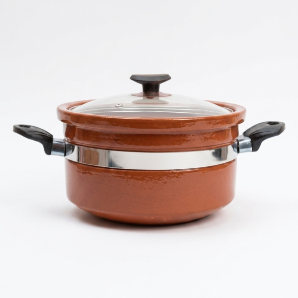 Flat Bottom Glazed Clay Handi