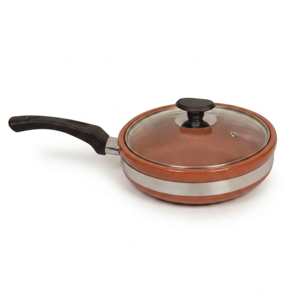 glazed clay frypan