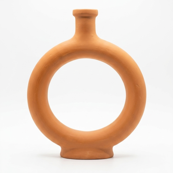 Modern Donut Clay Flower Vase
