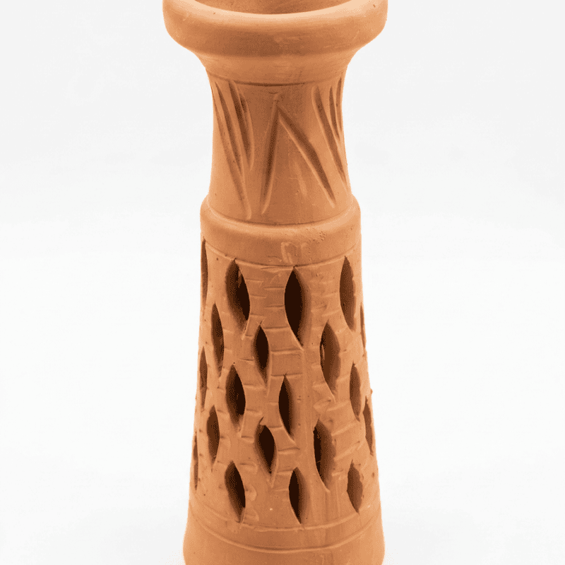 Handcrafted Cutout Clay Flower Vase - Decorative Mitti Ka Vase - NIA CLAY