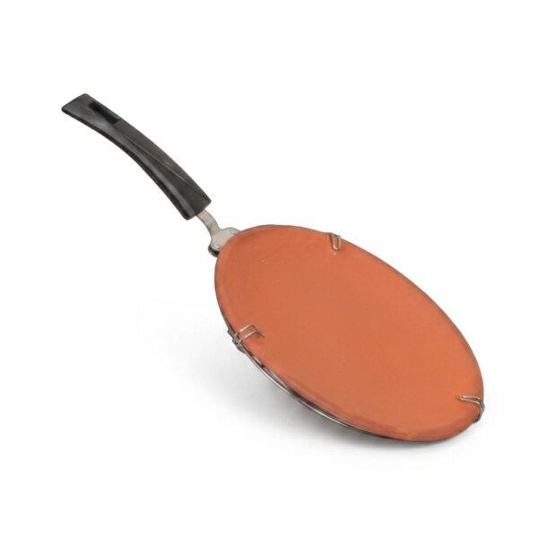 Non-glazed clay tawa with handle - NIA CLAY